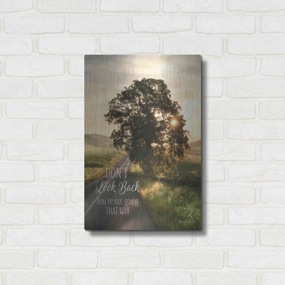 Luxe Metal Art 'Don't Look Back' by Lori Deiter, Metal Wall Art,16x24