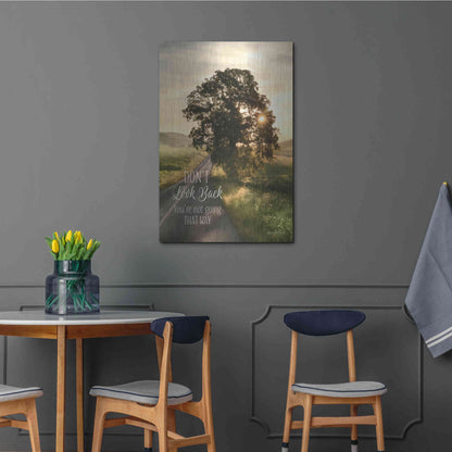 Luxe Metal Art 'Don't Look Back' by Lori Deiter, Metal Wall Art,24x36