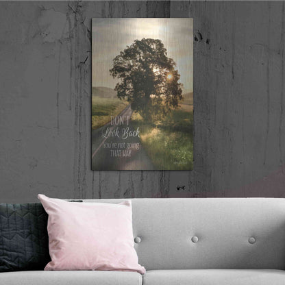 Luxe Metal Art 'Don't Look Back' by Lori Deiter, Metal Wall Art,24x36