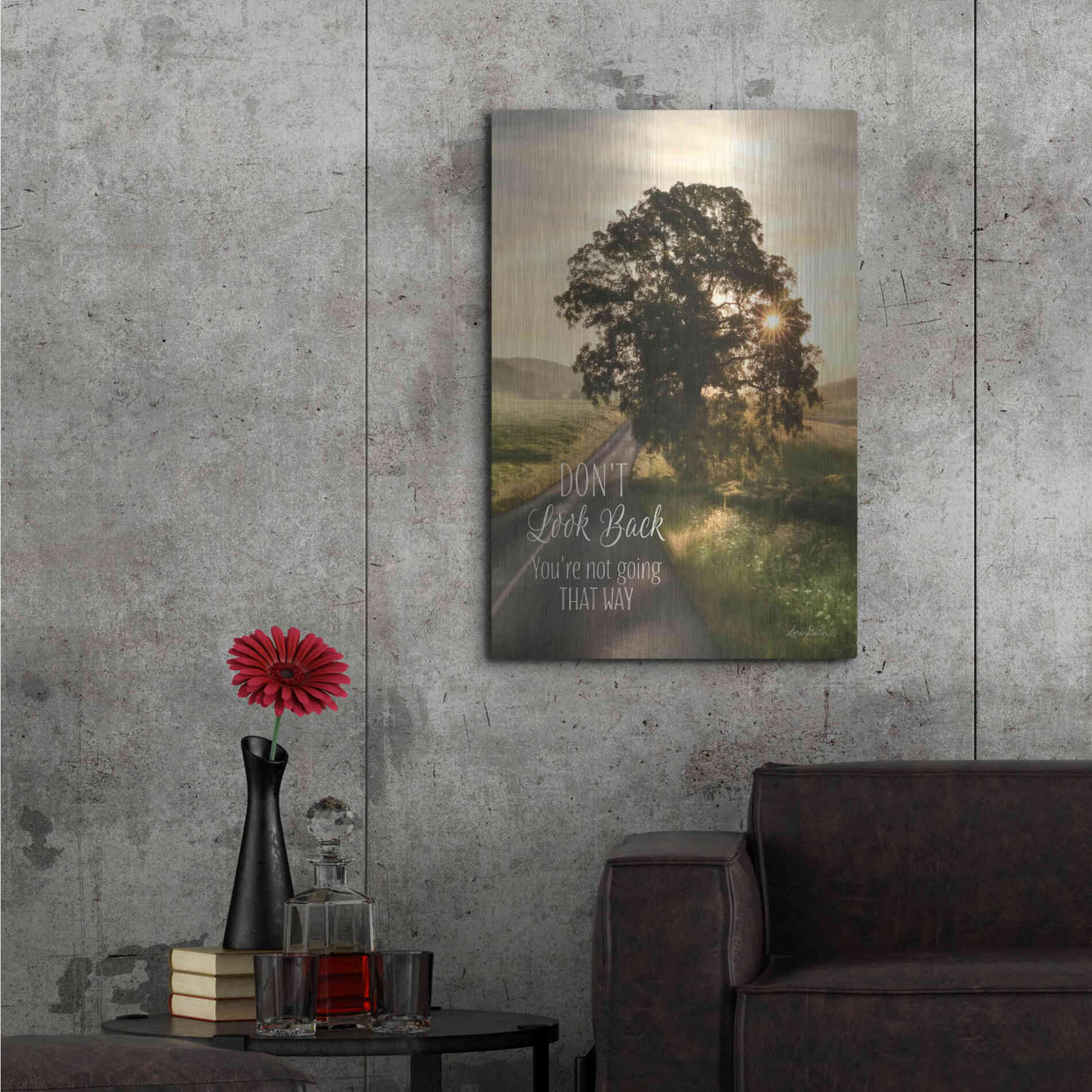 Luxe Metal Art 'Don't Look Back' by Lori Deiter, Metal Wall Art,24x36