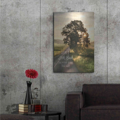 Luxe Metal Art 'Don't Look Back' by Lori Deiter, Metal Wall Art,24x36