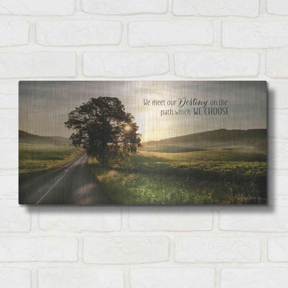 Luxe Metal Art 'Destiny' by Lori Deiter, Metal Wall Art,24x12