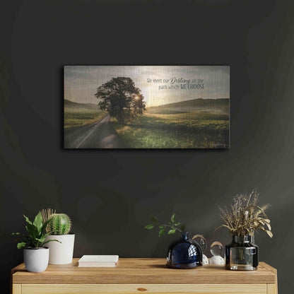 Luxe Metal Art 'Destiny' by Lori Deiter, Metal Wall Art,24x12