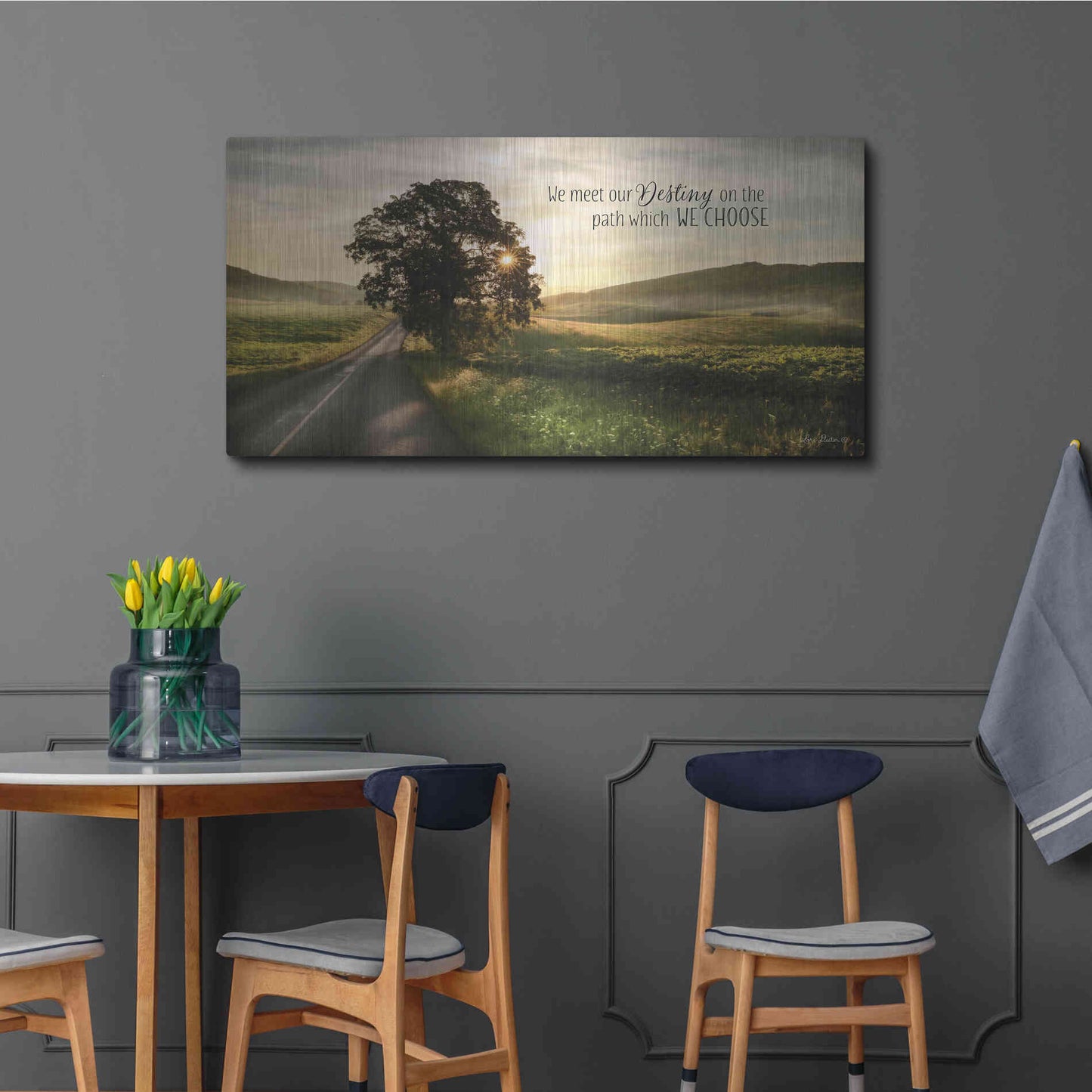 Luxe Metal Art 'Destiny' by Lori Deiter, Metal Wall Art,48x24