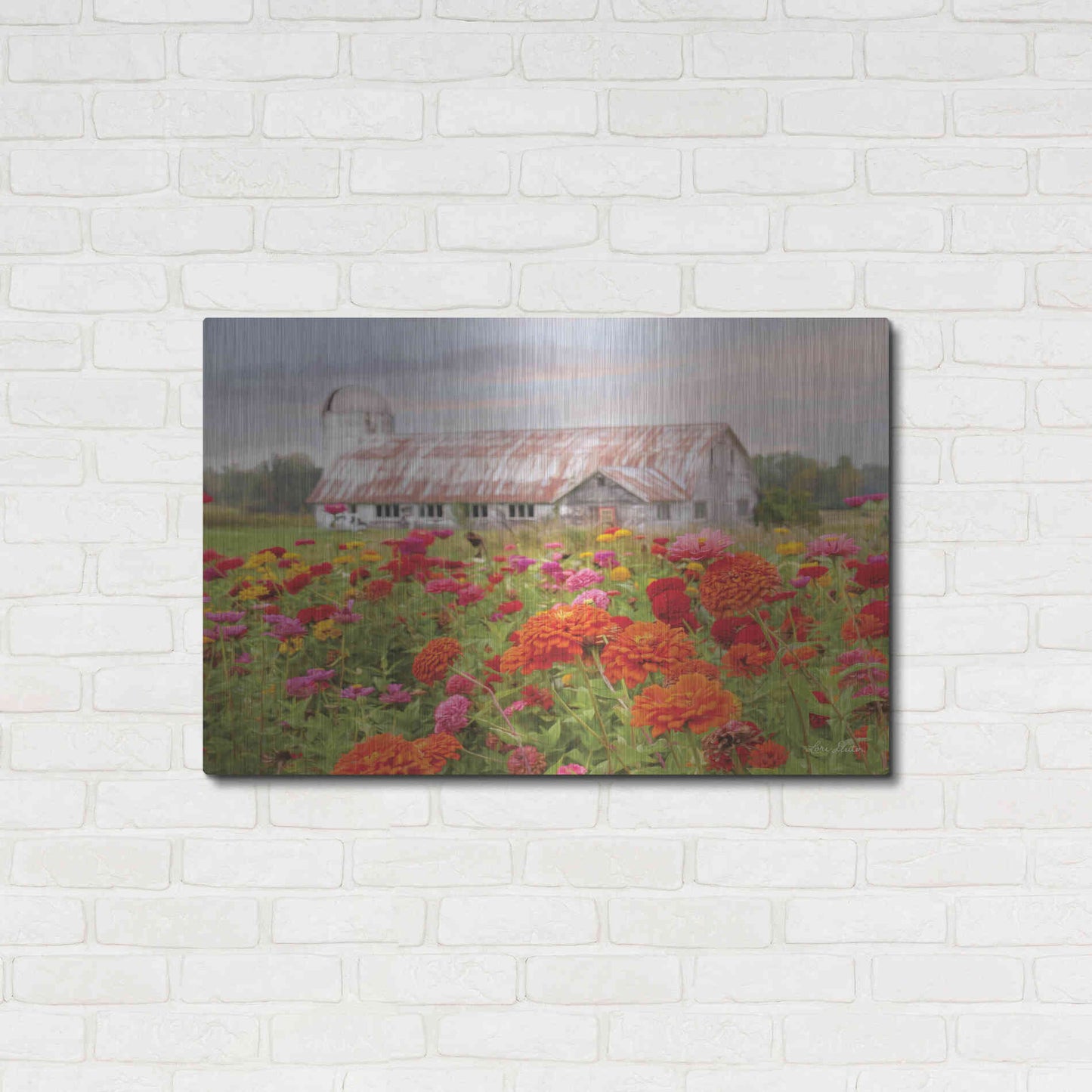 Luxe Metal Art 'Vermont Flowers' by Lori Deiter, Metal Wall Art,36x24