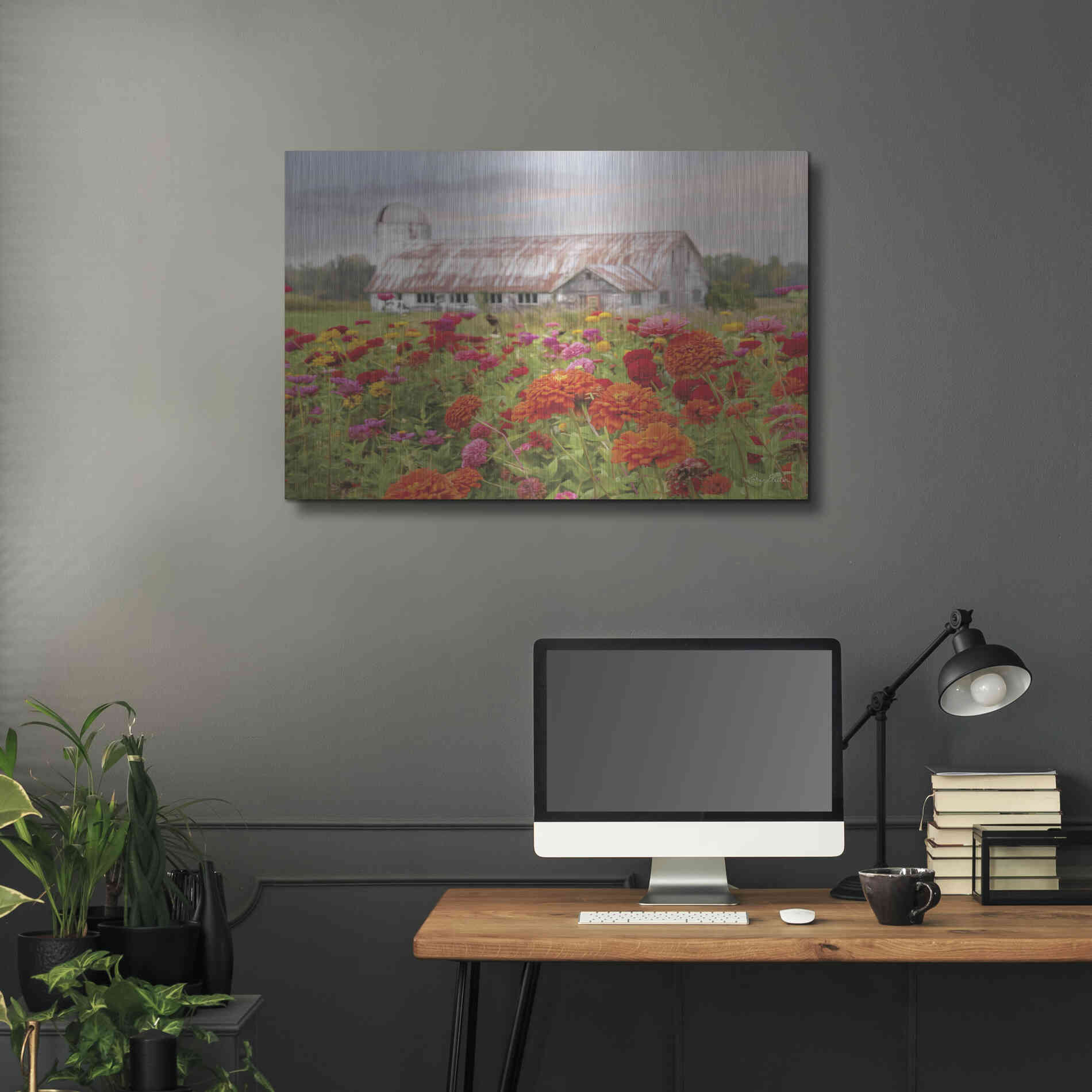 Luxe Metal Art 'Vermont Flowers' by Lori Deiter, Metal Wall Art,36x24