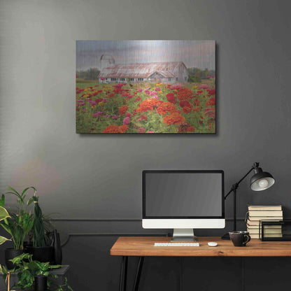 Luxe Metal Art 'Vermont Flowers' by Lori Deiter, Metal Wall Art,36x24