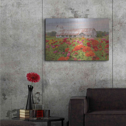 Luxe Metal Art 'Vermont Flowers' by Lori Deiter, Metal Wall Art,36x24