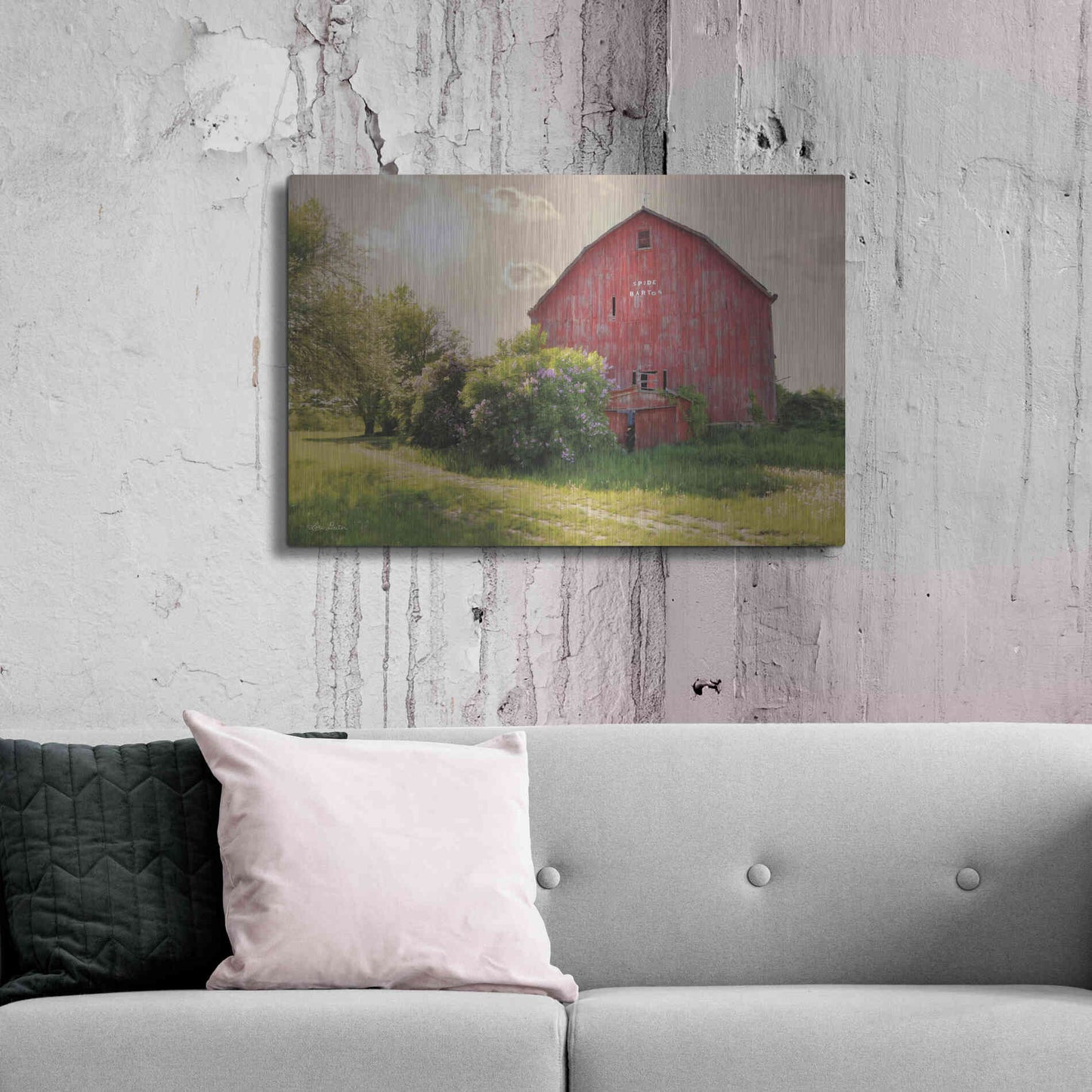 Luxe Metal Art 'Spide Barton Barn' by Lori Deiter, Metal Wall Art,36x24