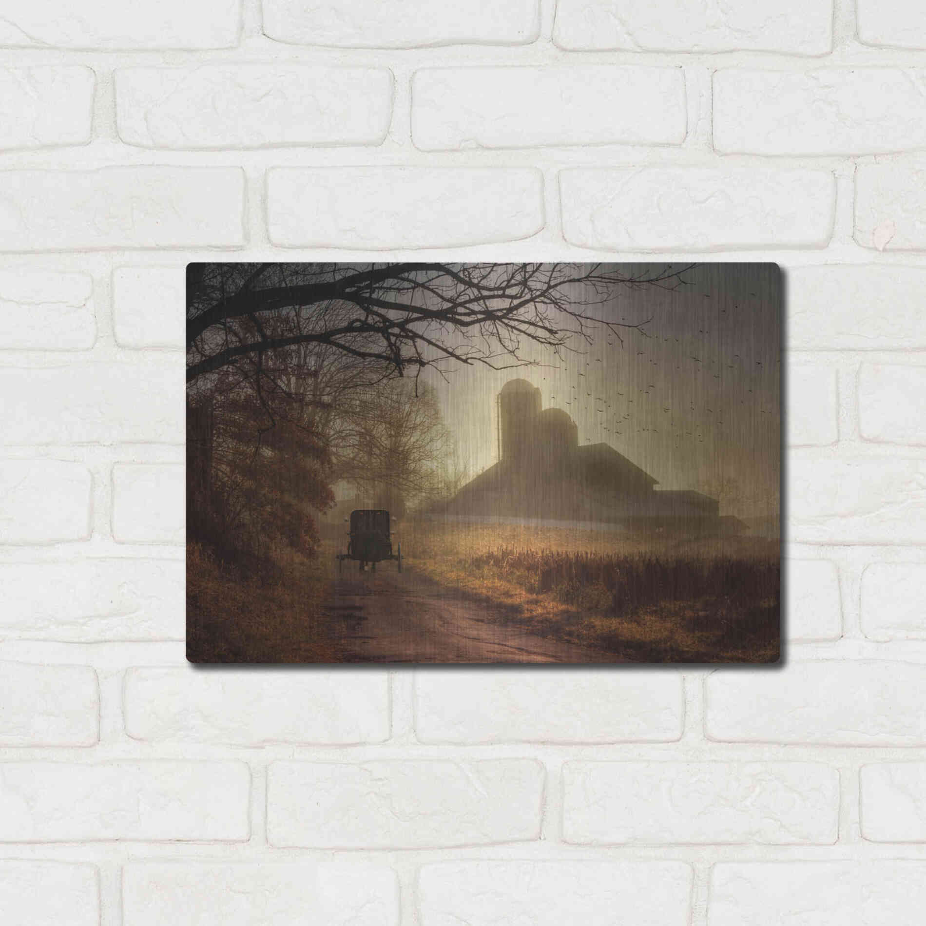 Luxe Metal Art 'Sunday Morning' by Lori Deiter, Metal Wall Art,16x12