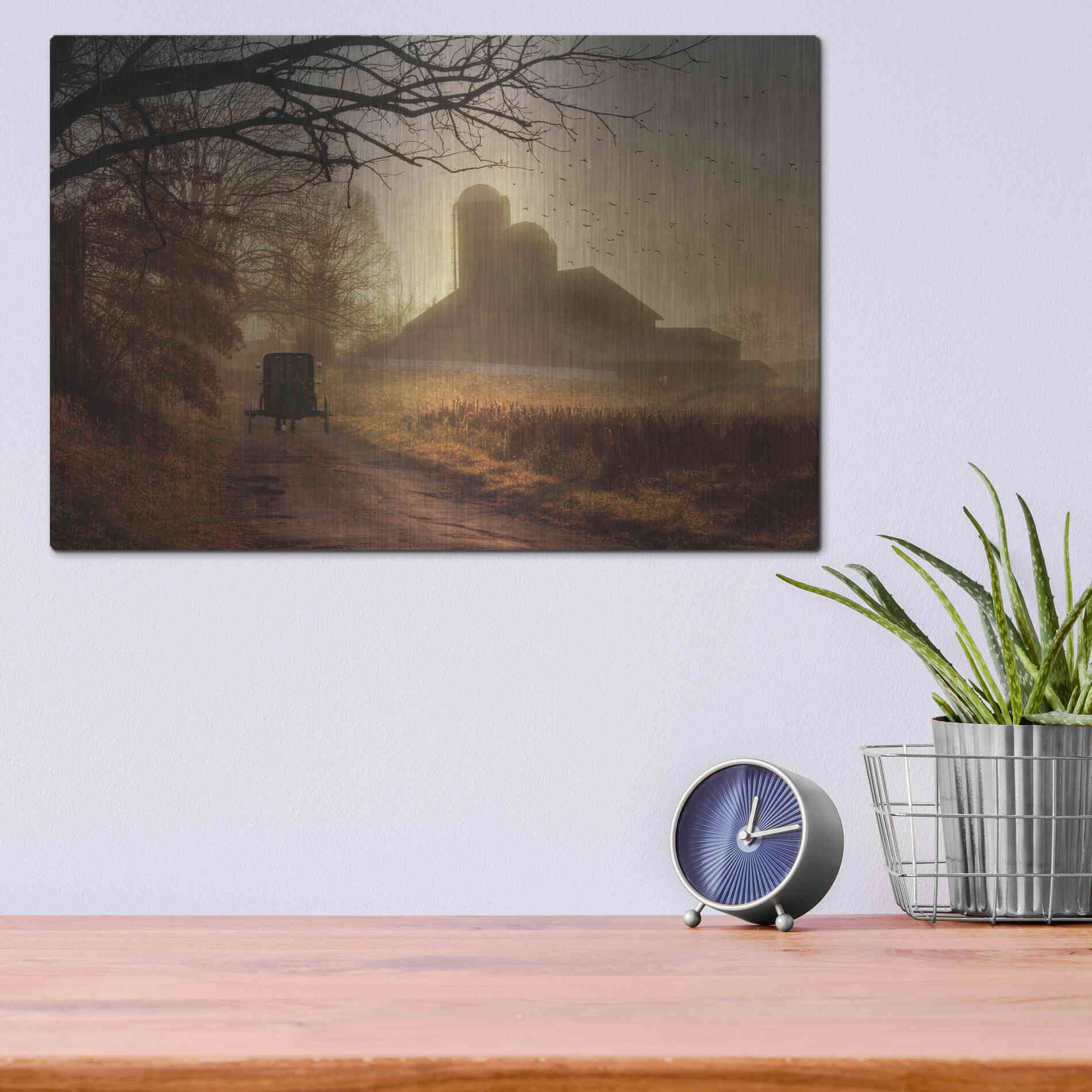Luxe Metal Art 'Sunday Morning' by Lori Deiter, Metal Wall Art,16x12