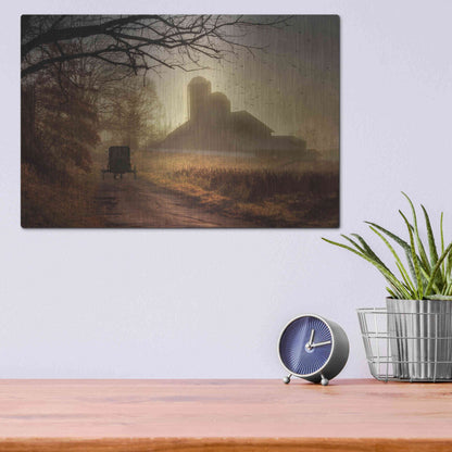 Luxe Metal Art 'Sunday Morning' by Lori Deiter, Metal Wall Art,16x12