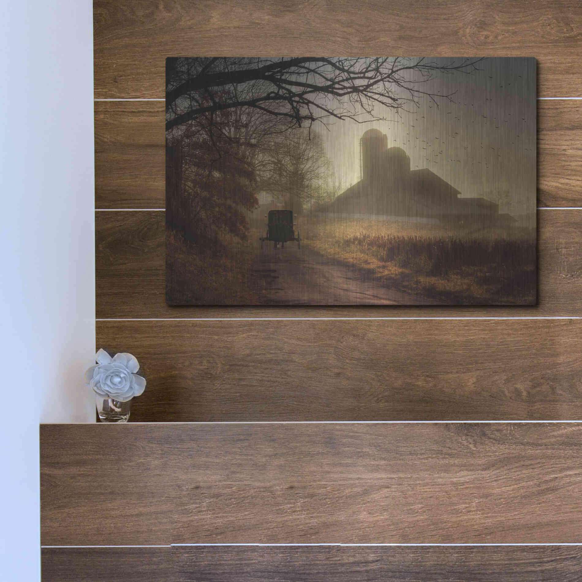 Luxe Metal Art 'Sunday Morning' by Lori Deiter, Metal Wall Art,16x12