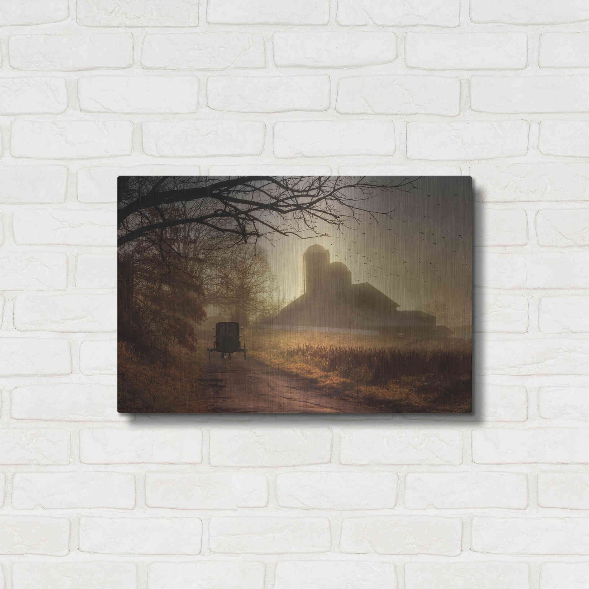 Luxe Metal Art 'Sunday Morning' by Lori Deiter, Metal Wall Art,24x16