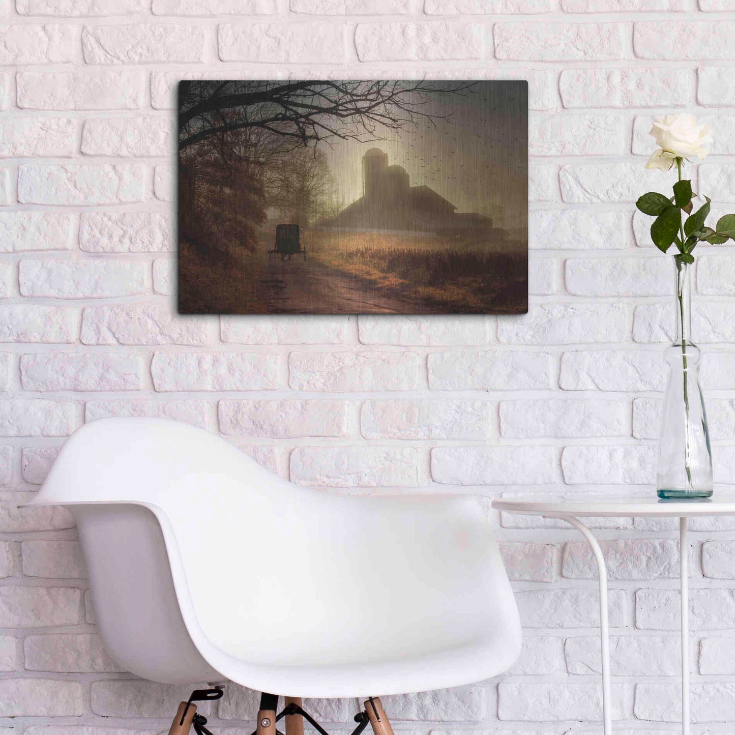 Luxe Metal Art 'Sunday Morning' by Lori Deiter, Metal Wall Art,24x16