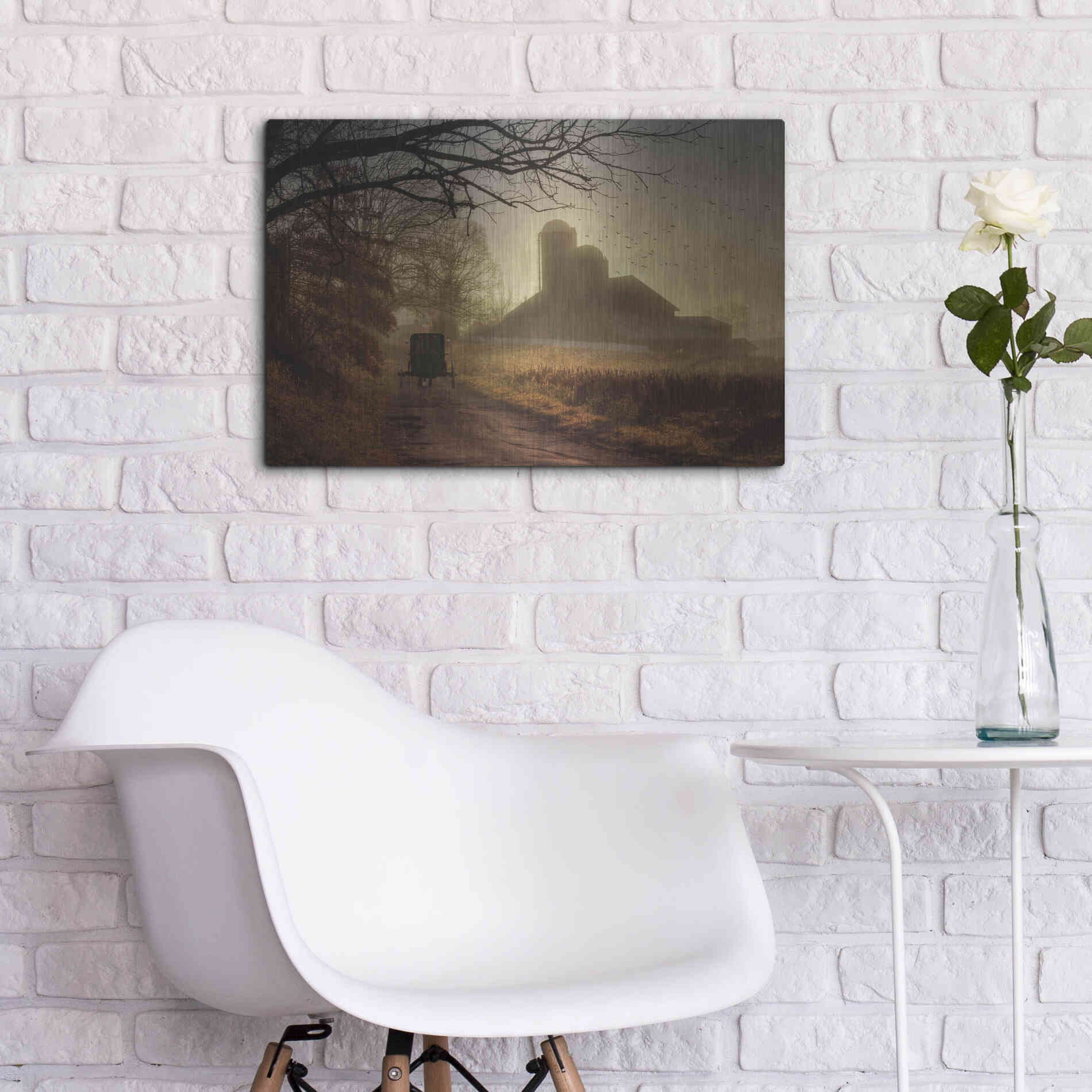 Luxe Metal Art 'Sunday Morning' by Lori Deiter, Metal Wall Art,24x16