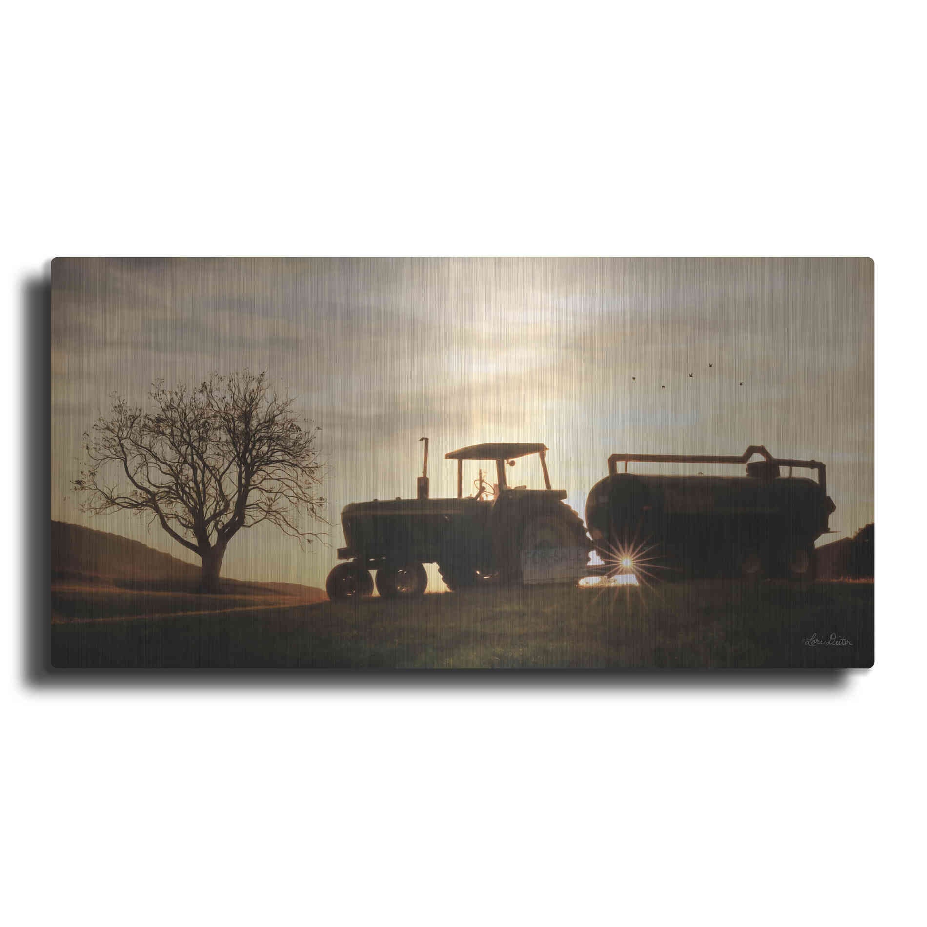 Luxe Metal Art 'Tractor for Sale' by Lori Deiter, Metal Wall Art