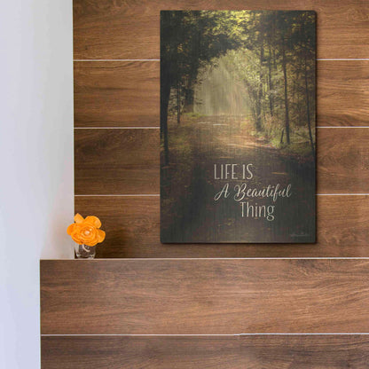 Luxe Metal Art 'Life is a Beautiful Thing' by Lori Deiter, Metal Wall Art,12x16