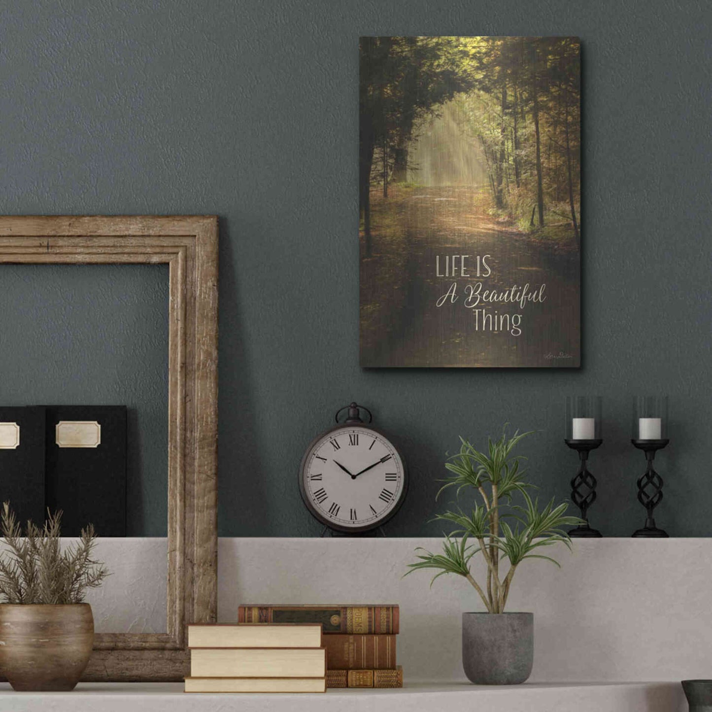 Luxe Metal Art 'Life is a Beautiful Thing' by Lori Deiter, Metal Wall Art,12x16