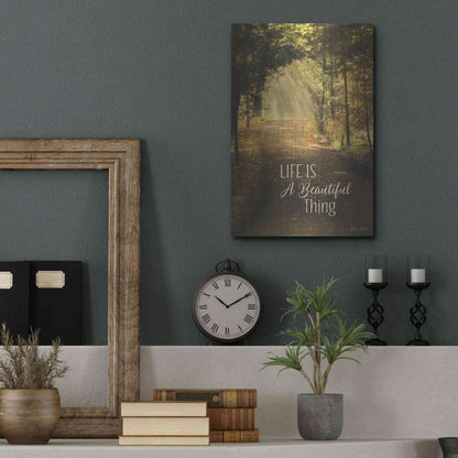 Luxe Metal Art 'Life is a Beautiful Thing' by Lori Deiter, Metal Wall Art,12x16