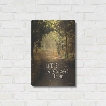 Luxe Metal Art 'Life is a Beautiful Thing' by Lori Deiter, Metal Wall Art,16x24