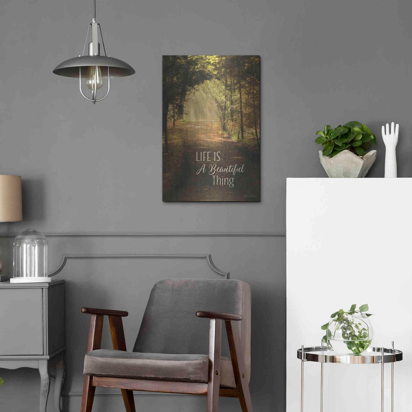 Luxe Metal Art 'Life is a Beautiful Thing' by Lori Deiter, Metal Wall Art,16x24