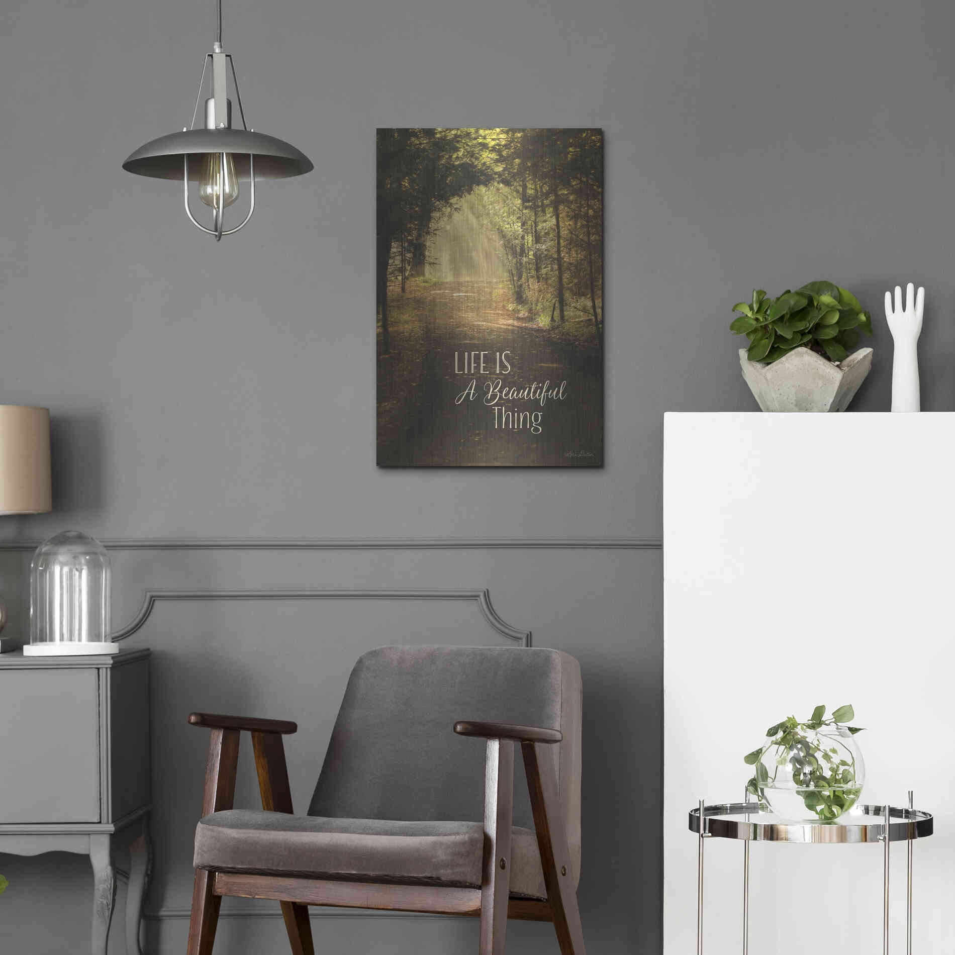 Luxe Metal Art 'Life is a Beautiful Thing' by Lori Deiter, Metal Wall Art,16x24