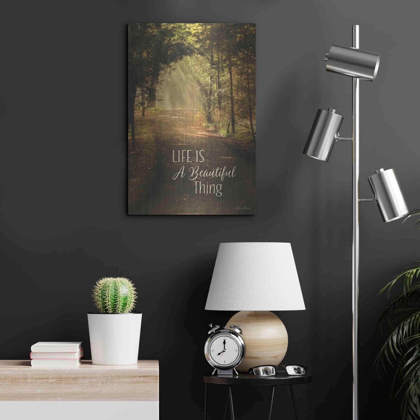 Luxe Metal Art 'Life is a Beautiful Thing' by Lori Deiter, Metal Wall Art,16x24