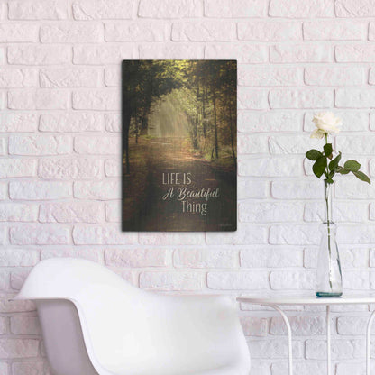 Luxe Metal Art 'Life is a Beautiful Thing' by Lori Deiter, Metal Wall Art,16x24