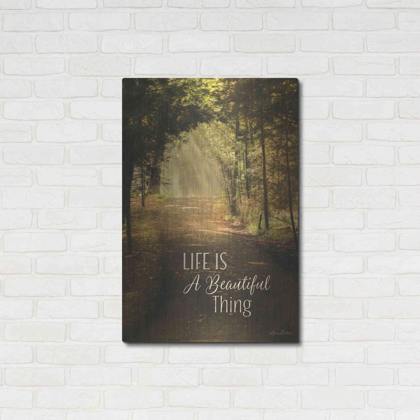 Luxe Metal Art 'Life is a Beautiful Thing' by Lori Deiter, Metal Wall Art,24x36