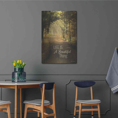 Luxe Metal Art 'Life is a Beautiful Thing' by Lori Deiter, Metal Wall Art,24x36