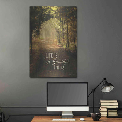 Luxe Metal Art 'Life is a Beautiful Thing' by Lori Deiter, Metal Wall Art,24x36