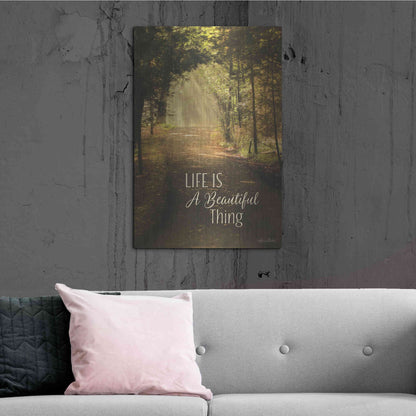 Luxe Metal Art 'Life is a Beautiful Thing' by Lori Deiter, Metal Wall Art,24x36