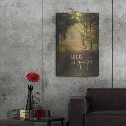 Luxe Metal Art 'Life is a Beautiful Thing' by Lori Deiter, Metal Wall Art,24x36