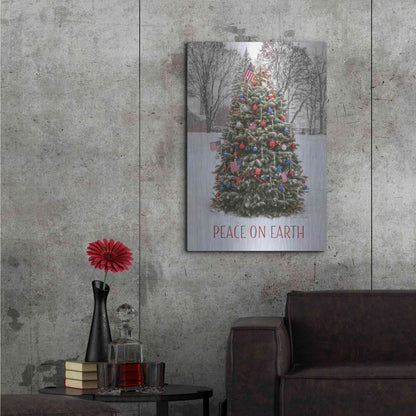 Luxe Metal Art 'Peace on Earth Tree' by Lori Deiter, Metal Wall Art,24x36