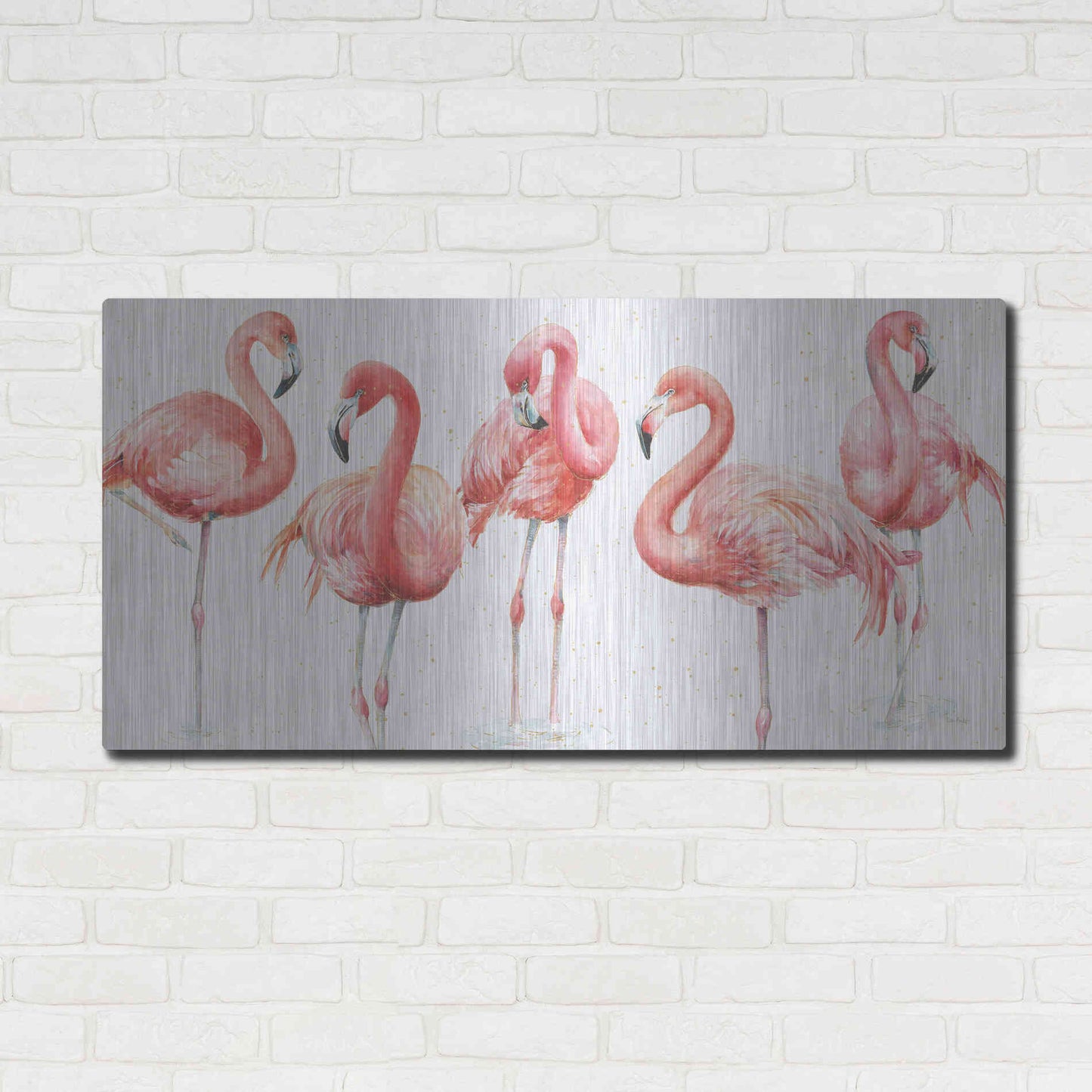 Luxe Metal Art 'Gracefully Pink VIII' by Lisa Audit, Metal Wall Art,48x24