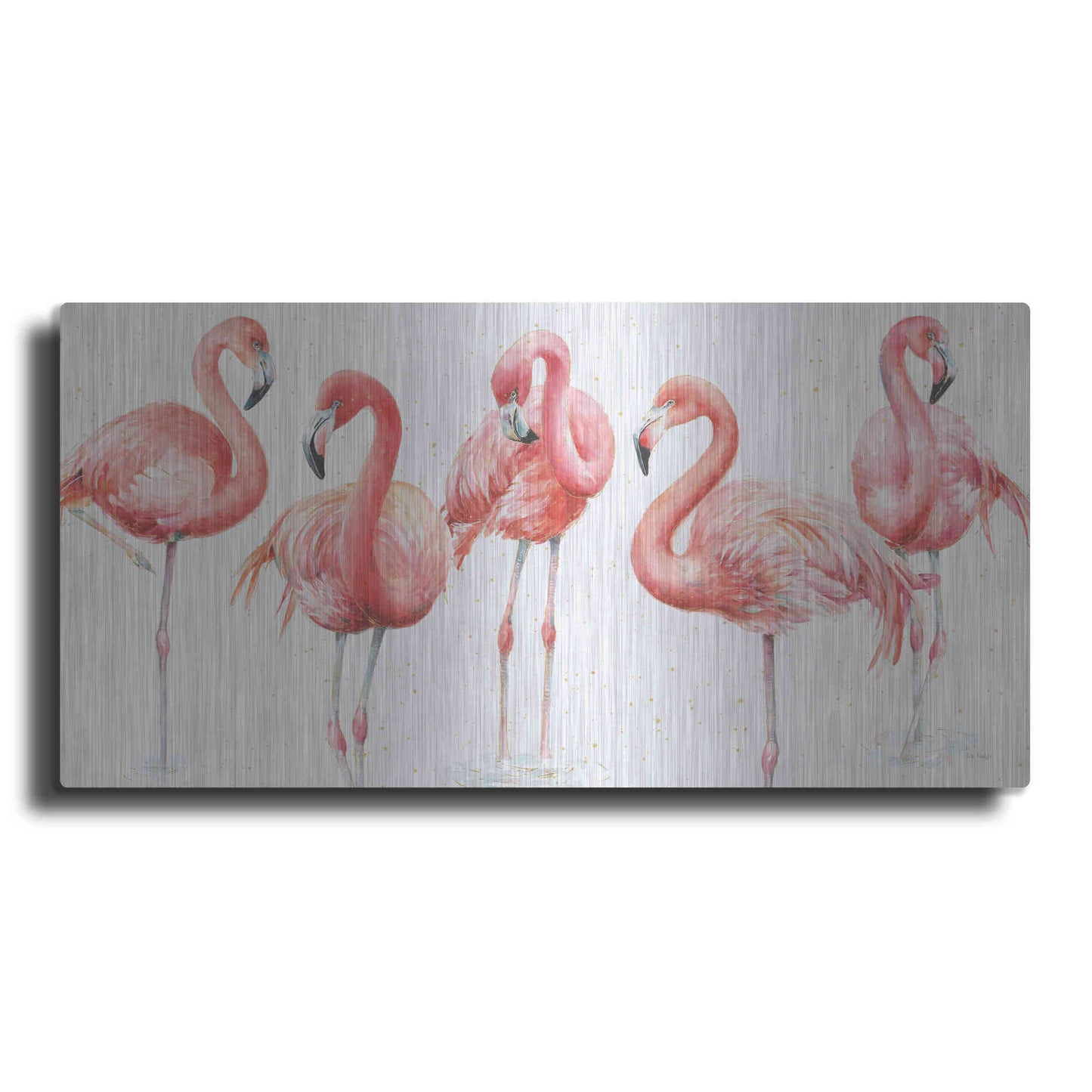 Luxe Metal Art 'Gracefully Pink VIII' by Lisa Audit, Metal Wall Art