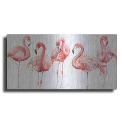 Luxe Metal Art 'Gracefully Pink VIII' by Lisa Audit, Metal Wall Art