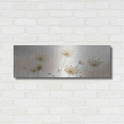 Luxe Metal Art 'There is Beauty in Simplicity' by Lori Deiter, Metal Wall Art,36x12