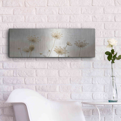 Luxe Metal Art 'There is Beauty in Simplicity' by Lori Deiter, Metal Wall Art,36x12