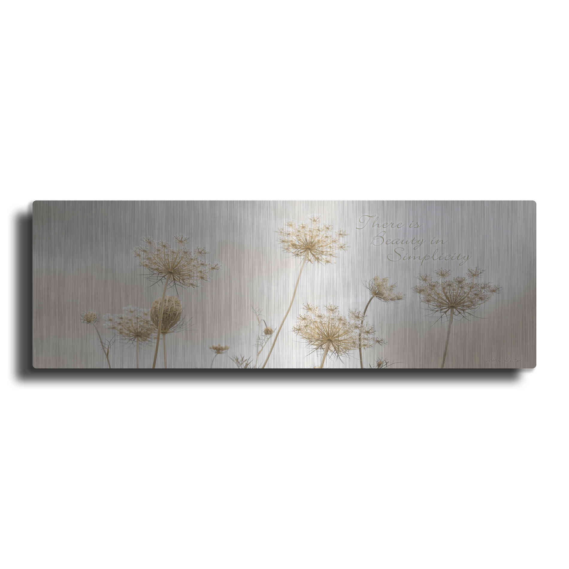 Luxe Metal Art 'There is Beauty in Simplicity' by Lori Deiter, Metal Wall Art