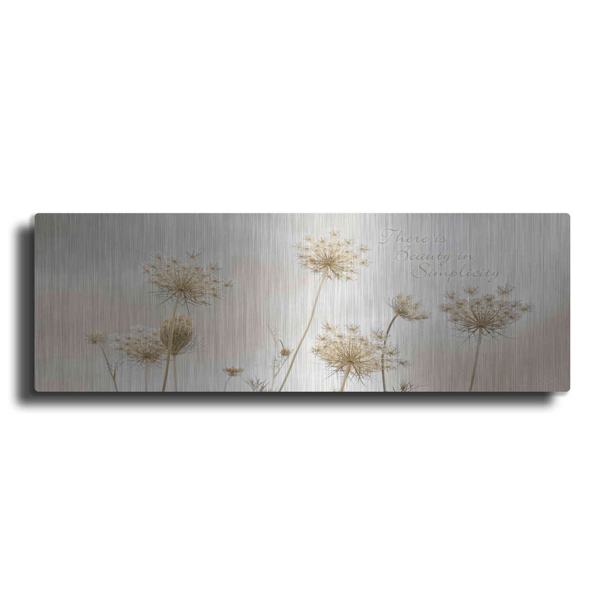 Luxe Metal Art 'There is Beauty in Simplicity' by Lori Deiter, Metal Wall Art