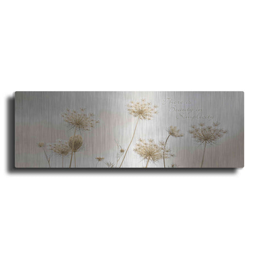 Luxe Metal Art 'There is Beauty in Simplicity' by Lori Deiter, Metal Wall Art