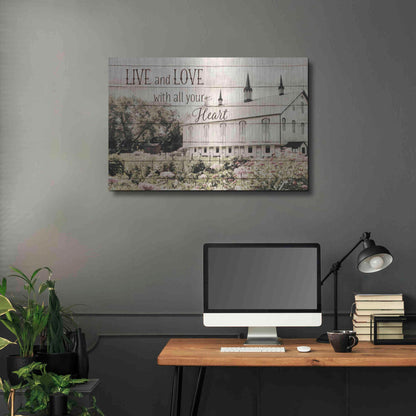 Luxe Metal Art 'Live and Love Barn' by Lori Deiter, Metal Wall Art,36x24