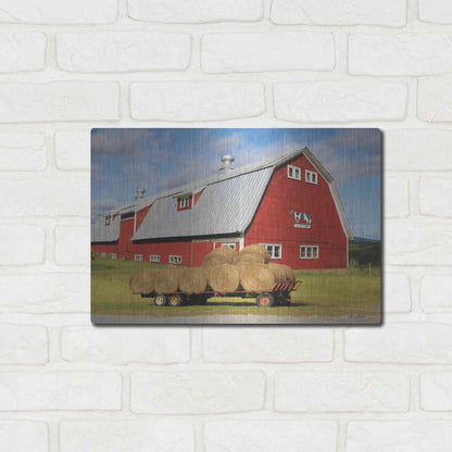 Luxe Metal Art 'Vermont Dairy Farm' by Lori Deiter, Metal Wall Art,16x12