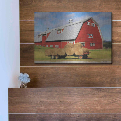 Luxe Metal Art 'Vermont Dairy Farm' by Lori Deiter, Metal Wall Art,16x12