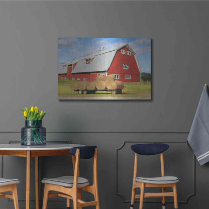 Luxe Metal Art 'Vermont Dairy Farm' by Lori Deiter, Metal Wall Art,36x24