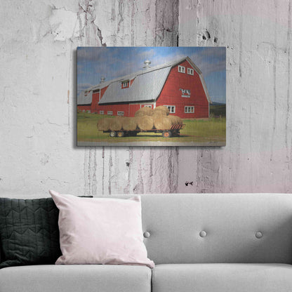 Luxe Metal Art 'Vermont Dairy Farm' by Lori Deiter, Metal Wall Art,36x24