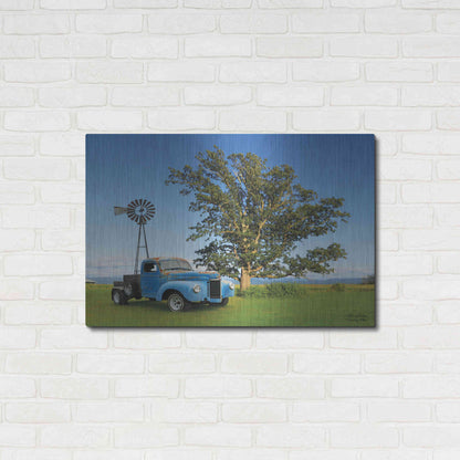 Luxe Metal Art 'Country Blue' by Lori Deiter, Metal Wall Art,36x24