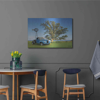 Luxe Metal Art 'Country Blue' by Lori Deiter, Metal Wall Art,36x24